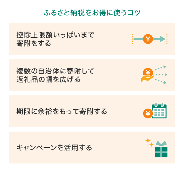 ふるさと納税をお得に使うコツ